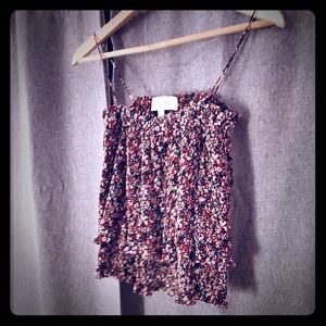 Derek Lam 10 Crosby Print Layered Shirt/Top